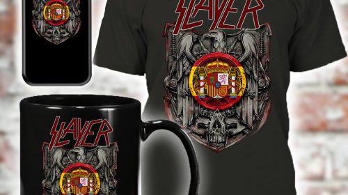 Slayer lanza un nuevo merchandising para los fans de España pero termina haciendo propaganda fascista HAN TENIDO QUE MALVENDER UNA TIRADA DE MÁS DE 700 CAMISETAS A LA TIENDA DE REGALOS DEL VALLE DE LOS CAÍDOS